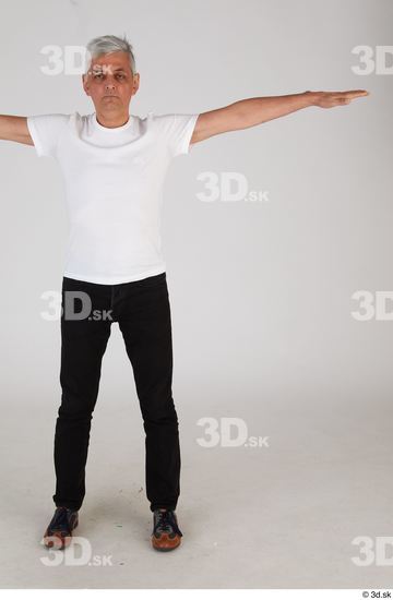 Whole Body Man T poses Casual Slim Standing Street photo references