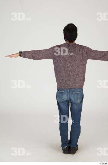 Whole Body Man T poses Casual Slim Standing Street photo references