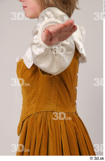 Upper Body Woman T poses White Historical Dress Costume photo references