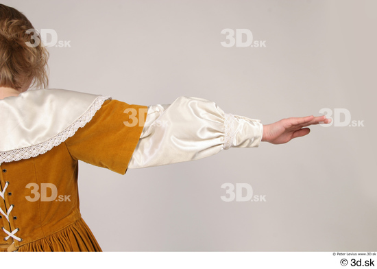 Woman White Historical Dress Costume photo references
