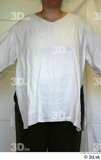 Upper Body Woman White Historical Shirt Costume photo references