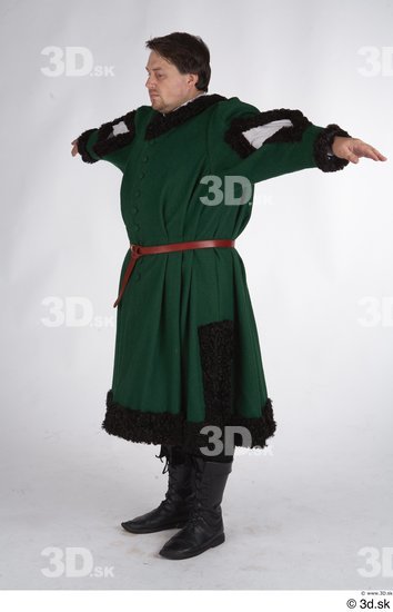 Whole Body Man T poses White Historical Dress Costume photo references