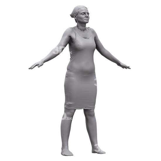 Whole Body Woman White 3D Artec Bodies