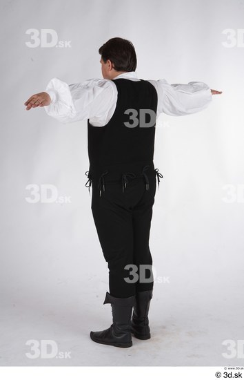Whole Body Man T poses White Vest Costume photo references