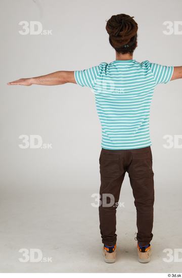 Whole Body Man T poses Casual Slim Standing Street photo references