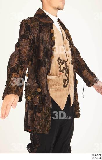 Upper Body Man White Historical Jacket Costume photo references