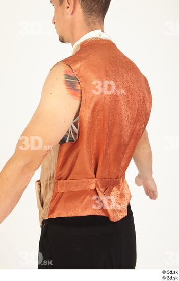 Upper Body Man White Tattoo Historical Vest Costume photo references