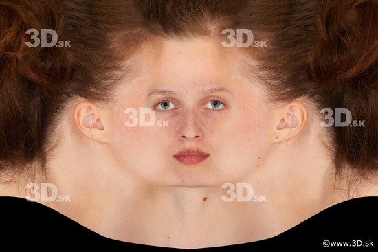 Woman head premade texture