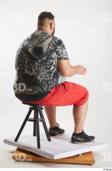 Man White Overweight Male Studio Poses