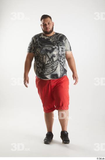 Man White Overweight Male Studio Poses