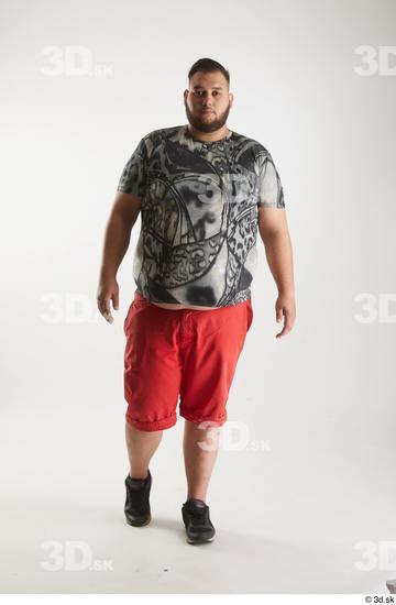 Man White Overweight Male Studio Poses