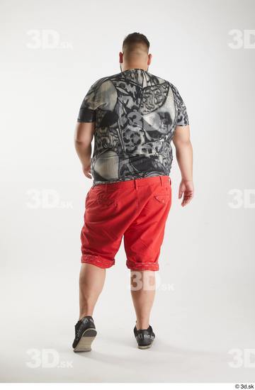 Man White Overweight Male Studio Poses