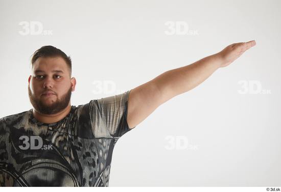 Man White Overweight Male Studio Poses