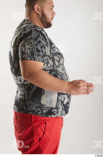 Man White Overweight Male Studio Poses