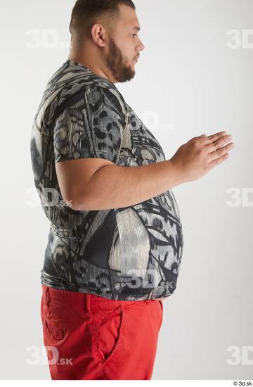 Man White Overweight Male Studio Poses