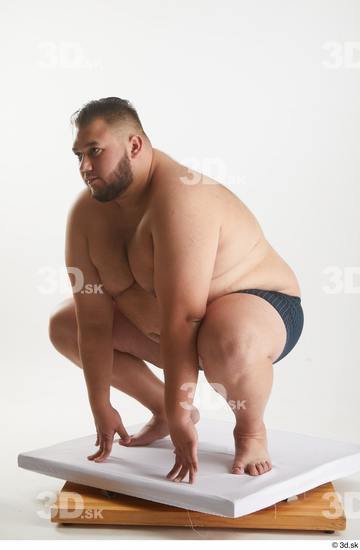 Man White Overweight Male Studio Poses