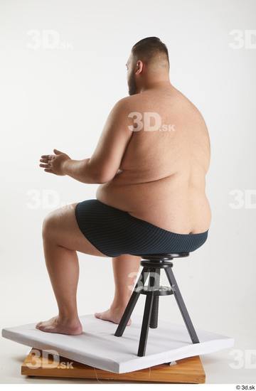 Man White Overweight Male Studio Poses