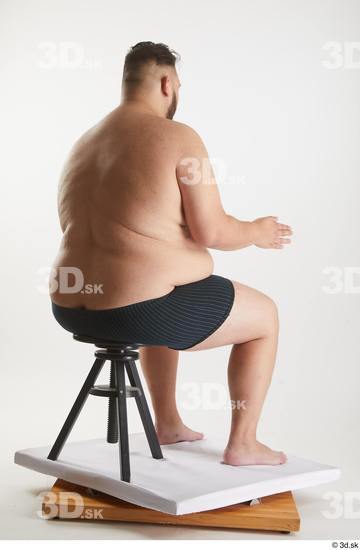 Man White Overweight Male Studio Poses