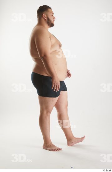 Man White Overweight Male Studio Poses