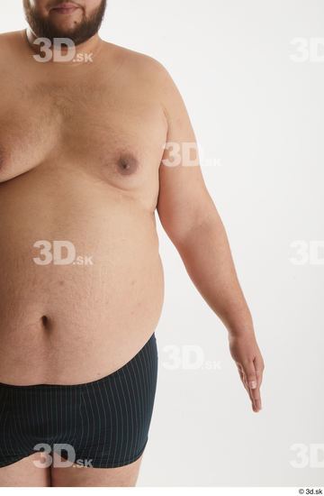 Man White Overweight Male Studio Poses