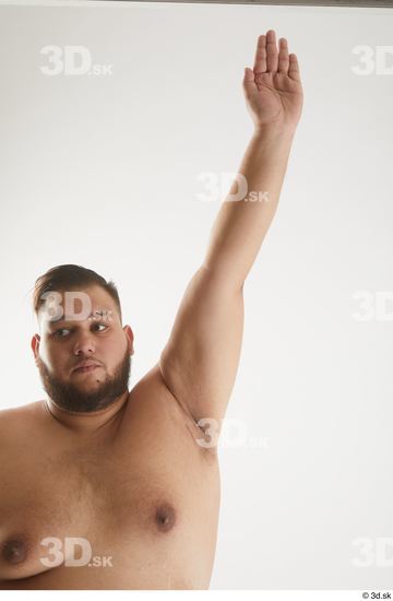 Man White Overweight Male Studio Poses