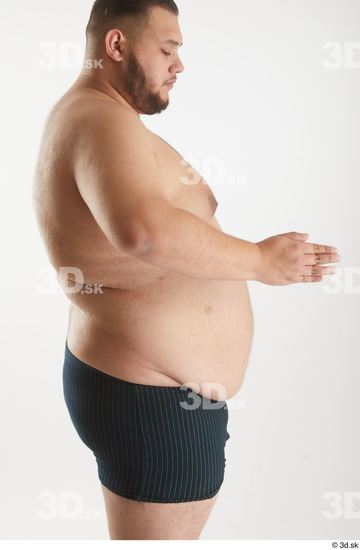 Man White Overweight Male Studio Poses