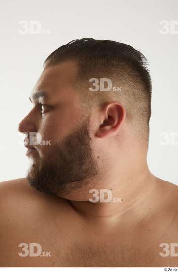 Head Man White Overweight Studio photo references