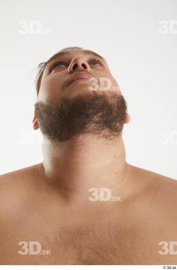 Head Man White Overweight Studio photo references