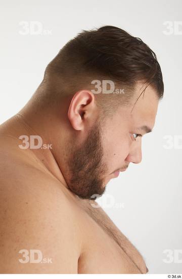 Head Man White Overweight Studio photo references