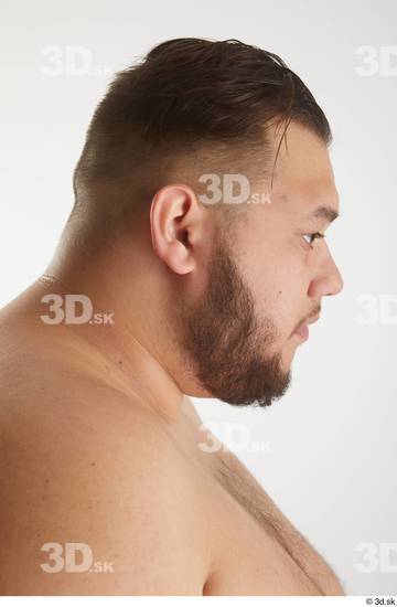 Head Man White Overweight Studio photo references