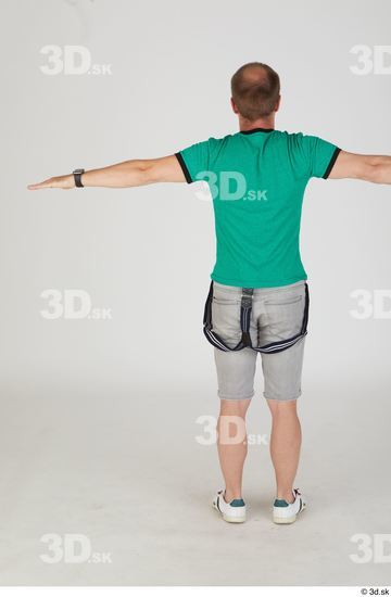 Whole Body Man T poses White Casual Slim Standing Street photo references