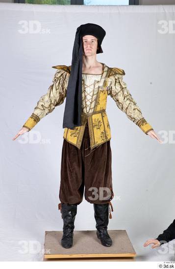 Whole Body Man White Historical Costume photo references