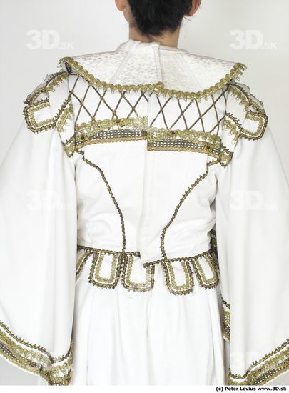 Upper Body Woman White Historical Dress Costume photo references