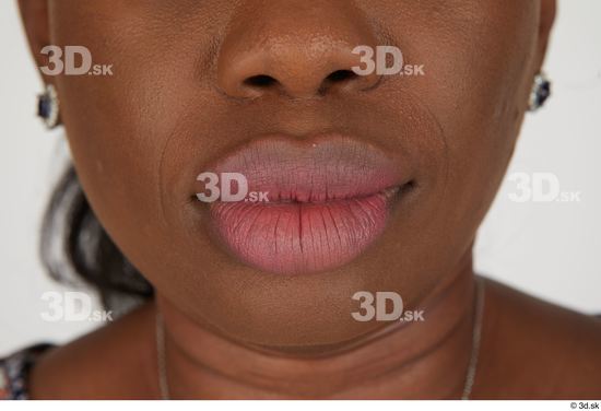 Mouth Woman Black Chubby Street photo references