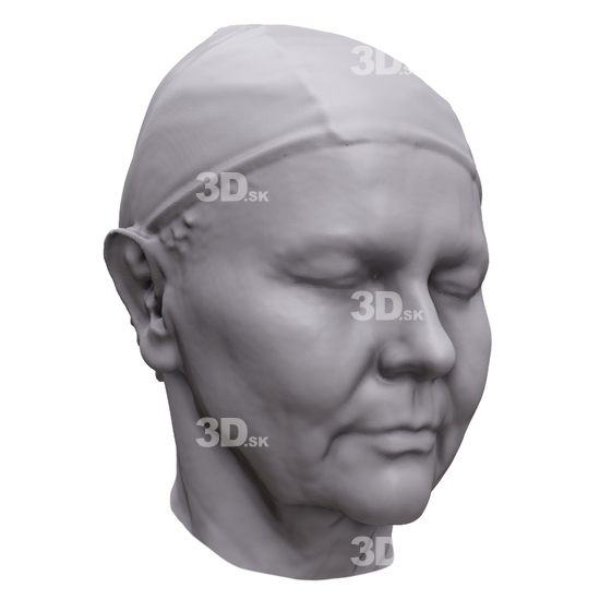 Head Woman White 3D Artec Heads