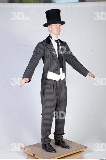 Whole Body Man White Formal Costume photo references