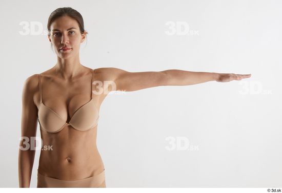 Woman White Slim Female Studio Poses