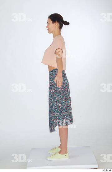 Woman White Slim Female Studio Poses