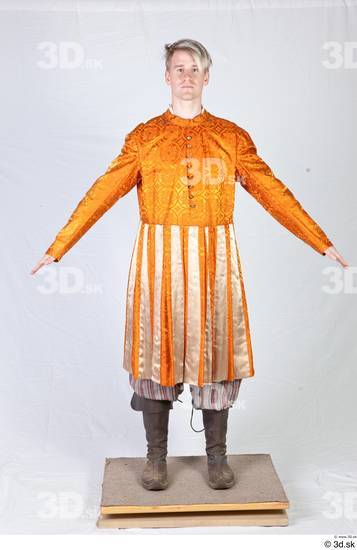 Whole Body Man White Historical Costume photo references