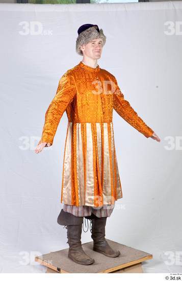 Whole Body Man White Historical Costume photo references