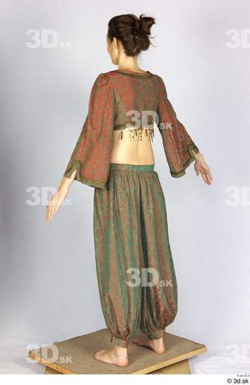 Belly Whole Body Woman White Historical Dress Costume photo references