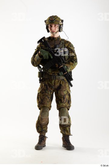 Man White Uniform Studio photo references