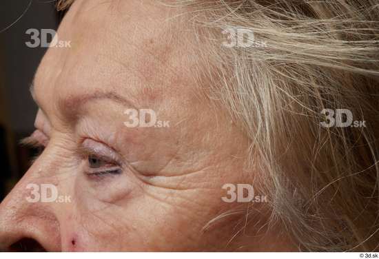 and more Face Woman White Wrinkles Face Skin Textures