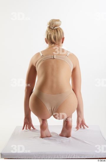 Woman White Slim Female Studio Poses