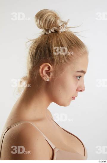Head Woman White Slim Studio photo references