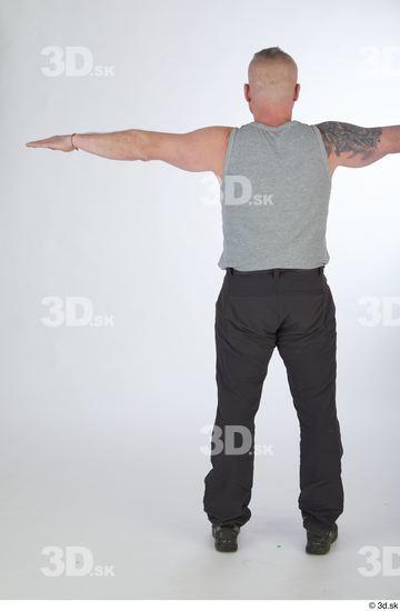 Whole Body Man T poses White Casual Slim Standing Street photo references