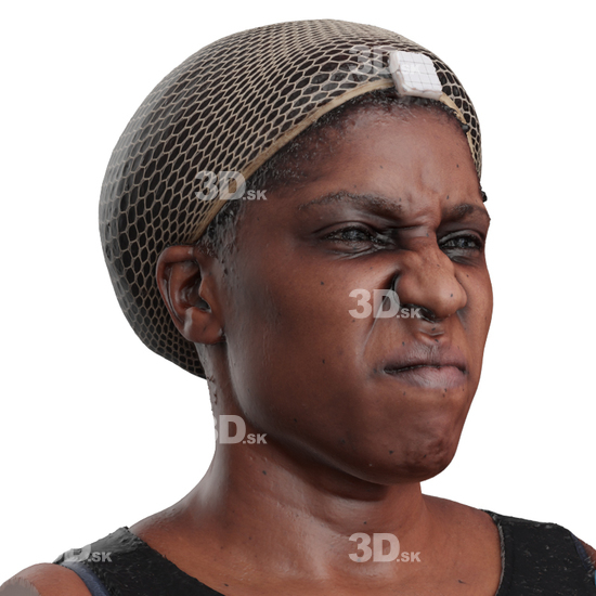 Head Woman White 3D Phonemes And Emotions