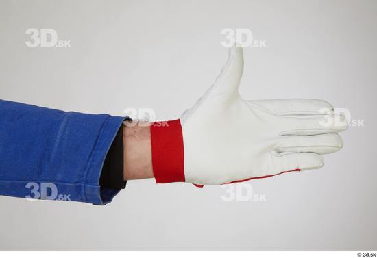 Hand Man White Gloves Slim Street photo references