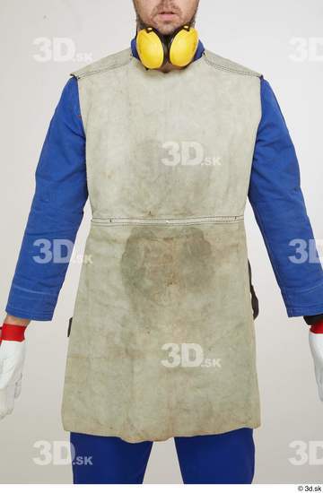 Whole Body Man White Uniform Slim Studio photo references