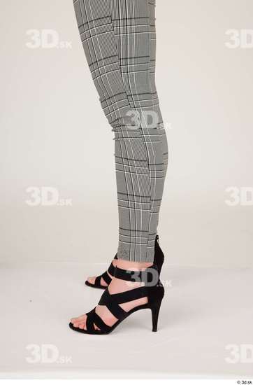 Olivia Sparkle black high heels sandals calf casual dressed grey checkered trousers  jpg